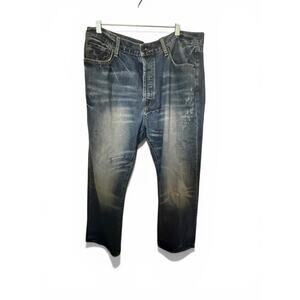 Ed Hardy Jeans Mens 38X34 Distressed Embroidery Y2K Christian Audigier